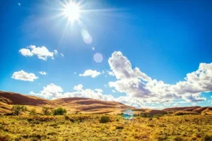 Canicule, avec un grand soleil en été